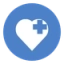 Pictogramme des centres de santé du Marais représentant un cœur et une croix
